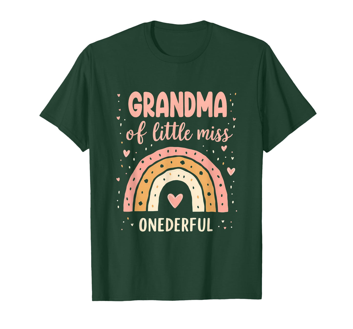 1st Birthday Rainbow Grandma of Lil Miss One-Derful T-Shirt