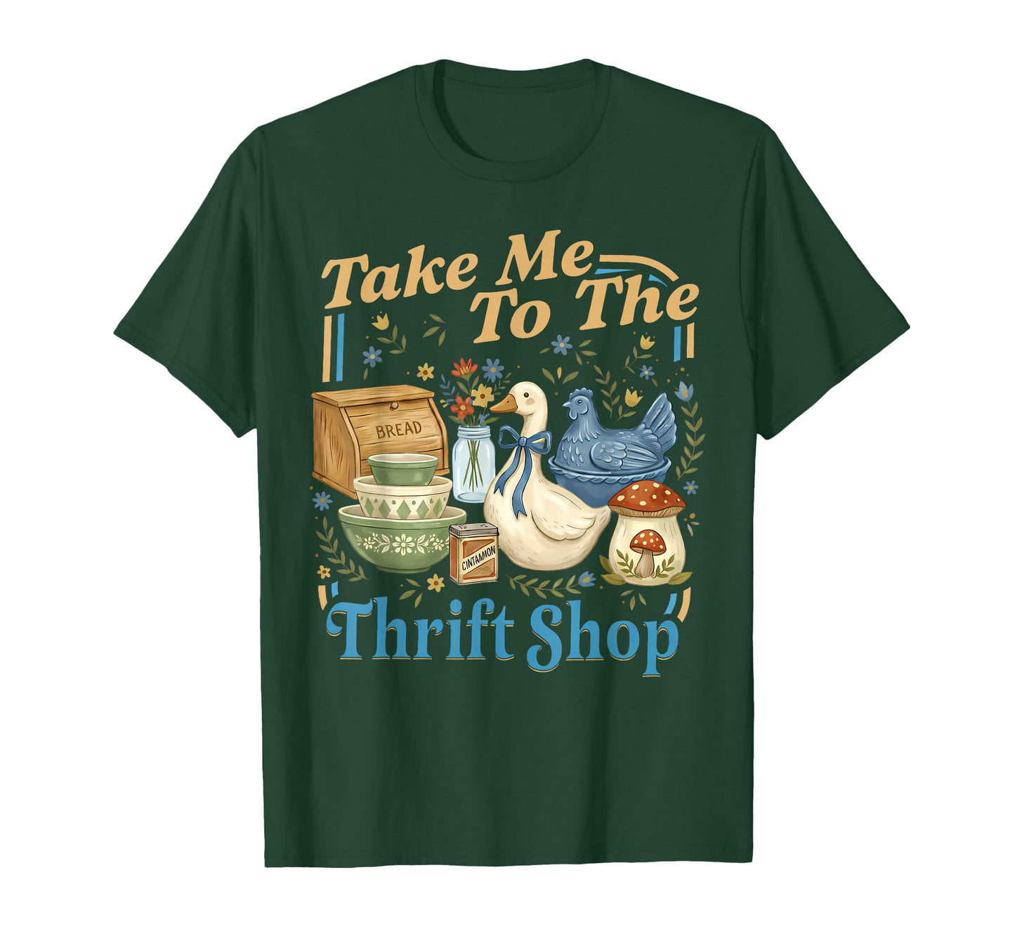 Take Me to The Thrift Shop Vintage Thrifting Kitchen T-Shirt