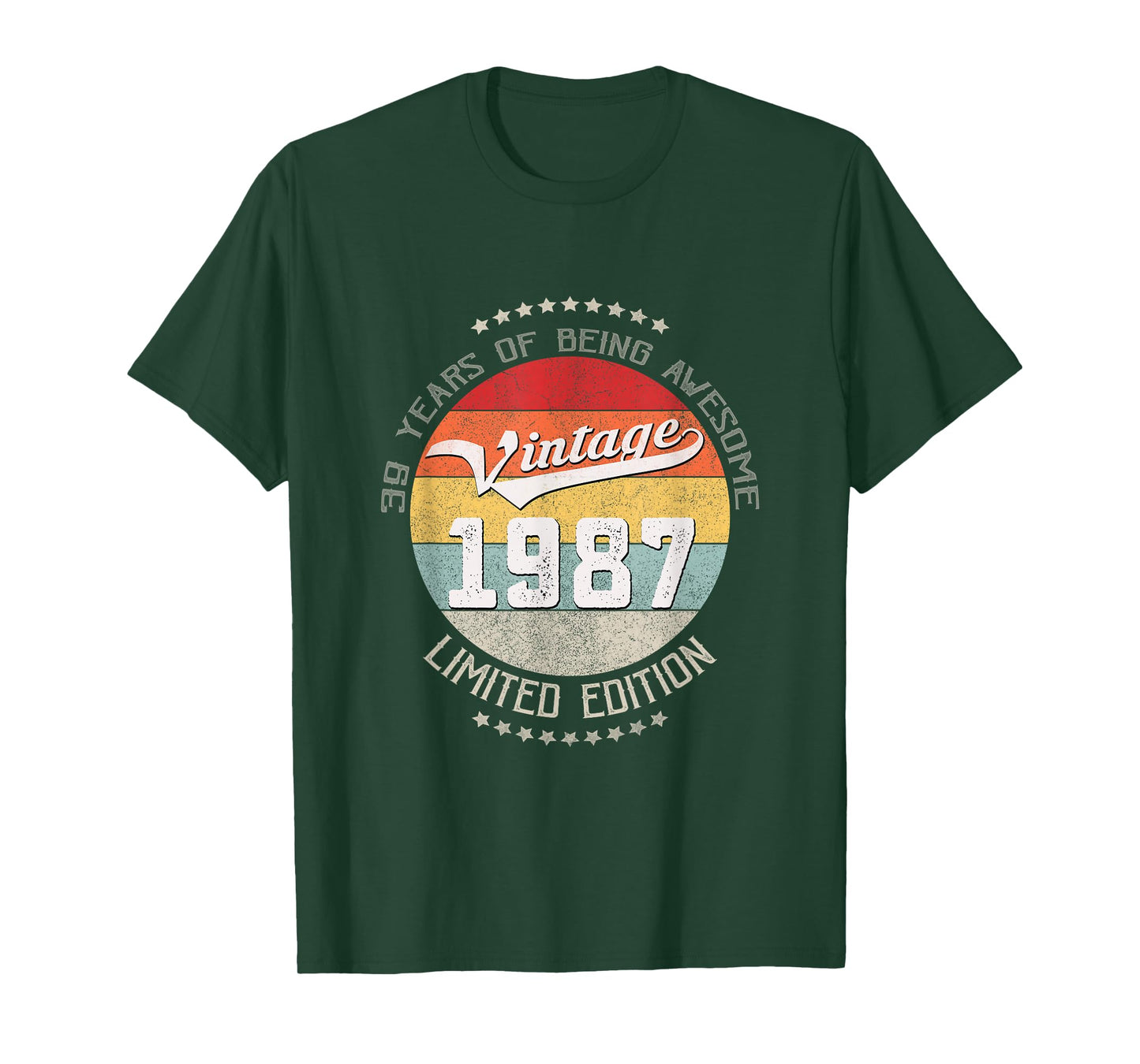 39th Birthday Gift Vintage Being Awesome 1987 39 Years Old T-Shirt
