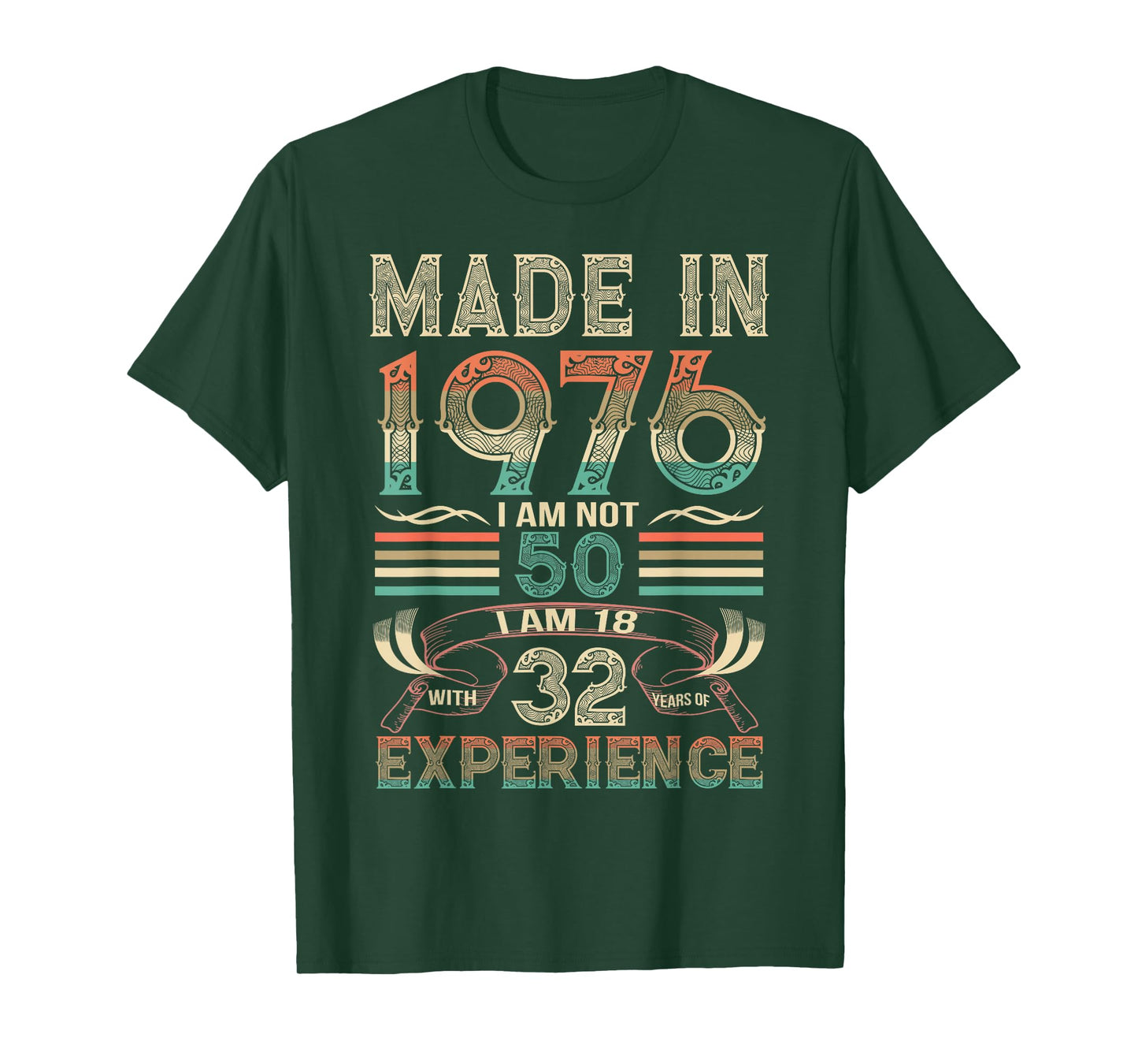 Made in 1976 I'm Not 50th Birthday Experience Vintage Retro T-Shirt