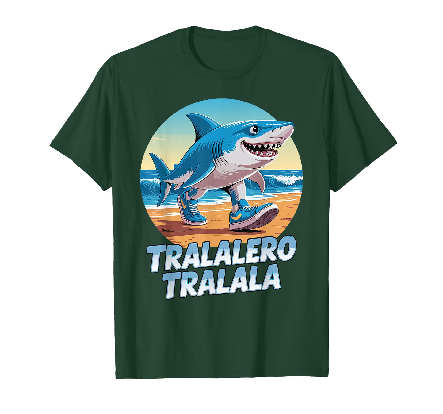 Tralalero Tralala Italian Brainrot Meme Sneaker Shark Boys T-Shirt