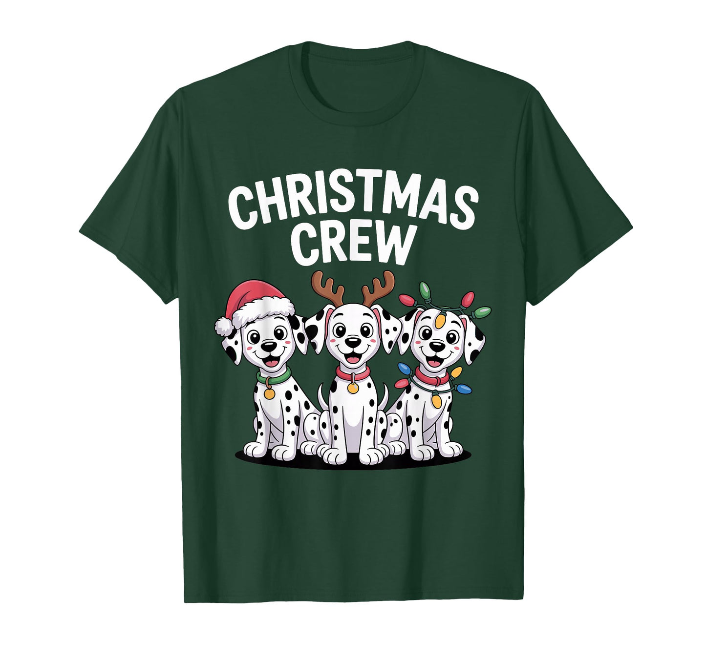 Christmas Crew Xmas Puppy Spot Dog Funny Christmas Dalmatian T-Shirt