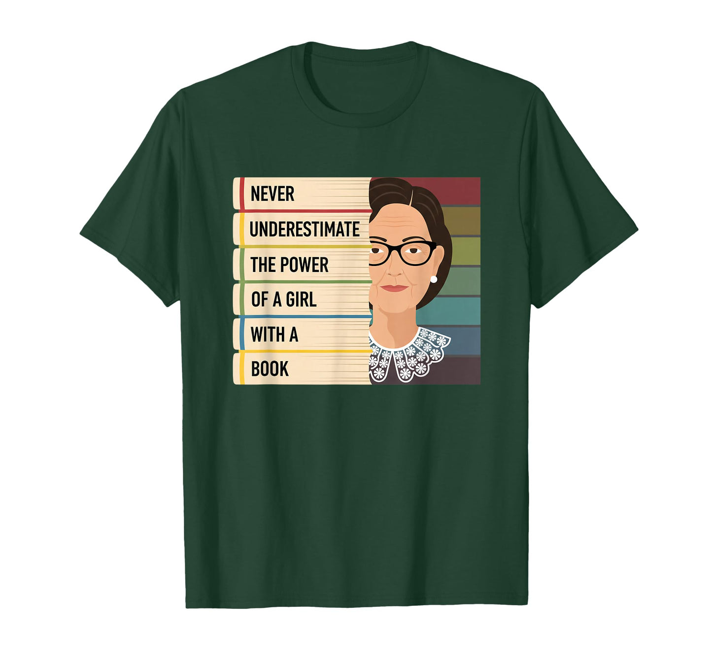 Never Underestimate The Power of A Girl with A Book Feminist T-Shirt