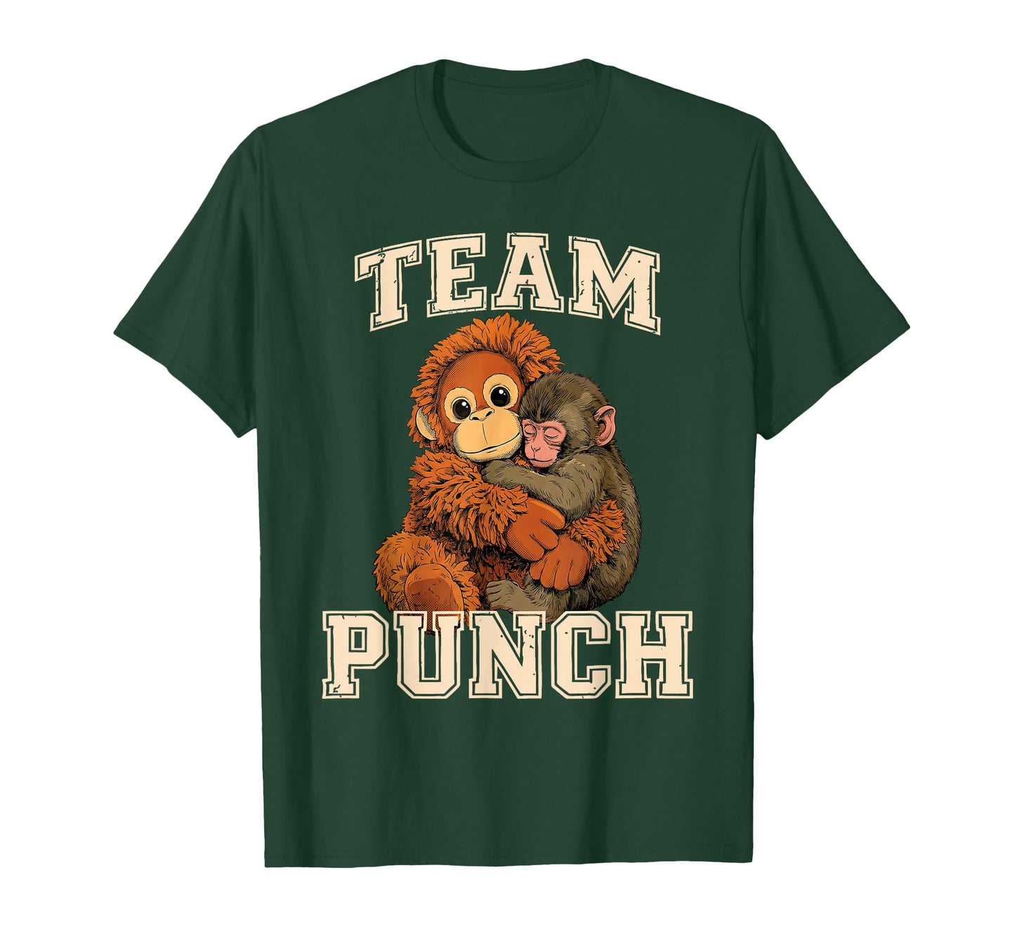 Baby Monkey Punch Team Punch Mama Monkey Hug Cute T-Shirt