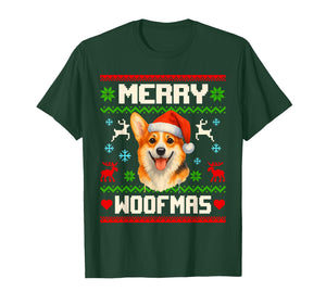 Funny Corgi Dog Christmas Ugly Sweater Pet Dog Lover Xmas T-Shirt