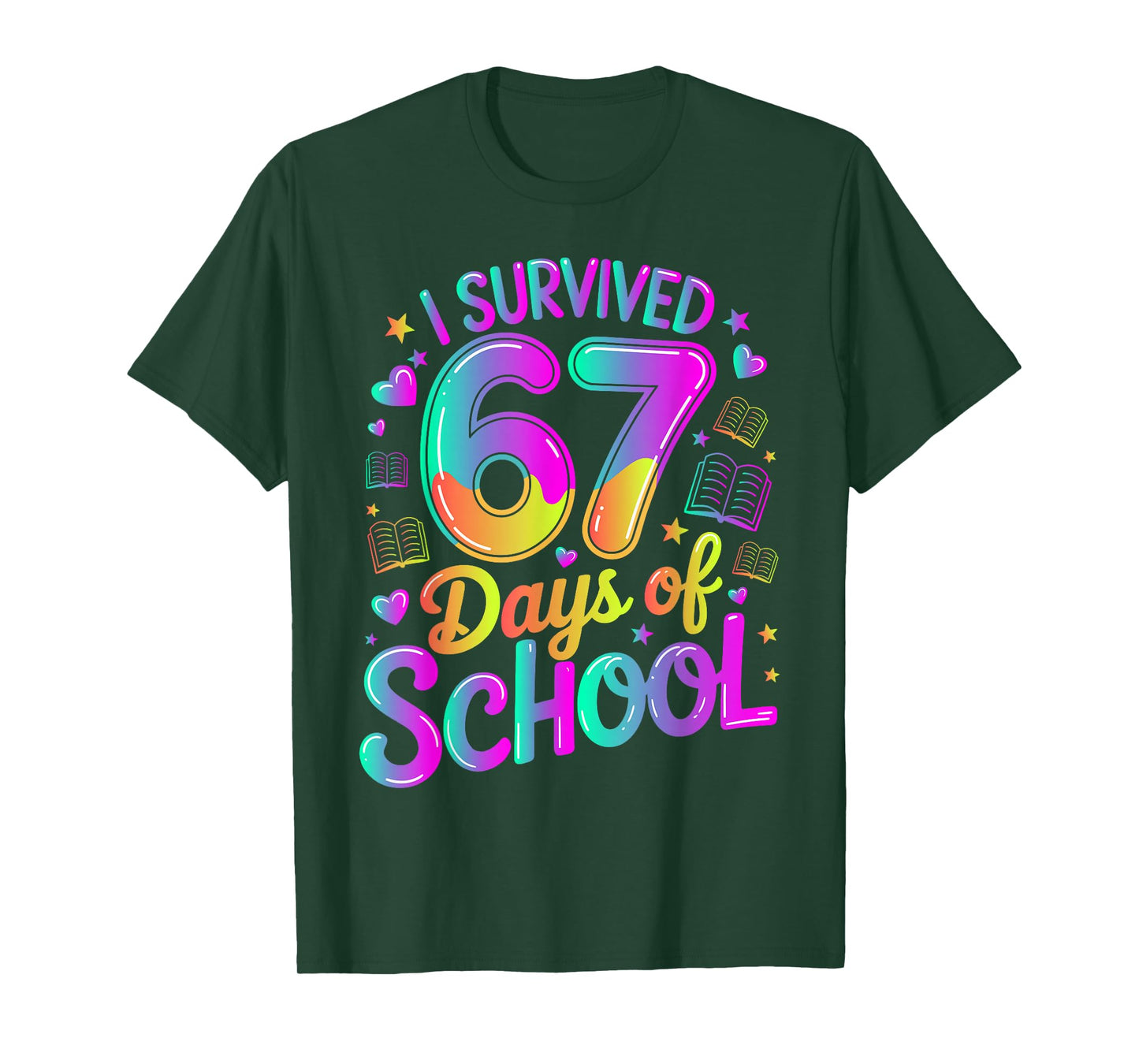 I Survived 67 Days of School Funny Meme Teacher Student T-Shirt