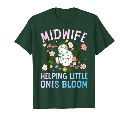 Cool Midwife Art for Women Midwifery Doula Nursing Midwife T-Shirt