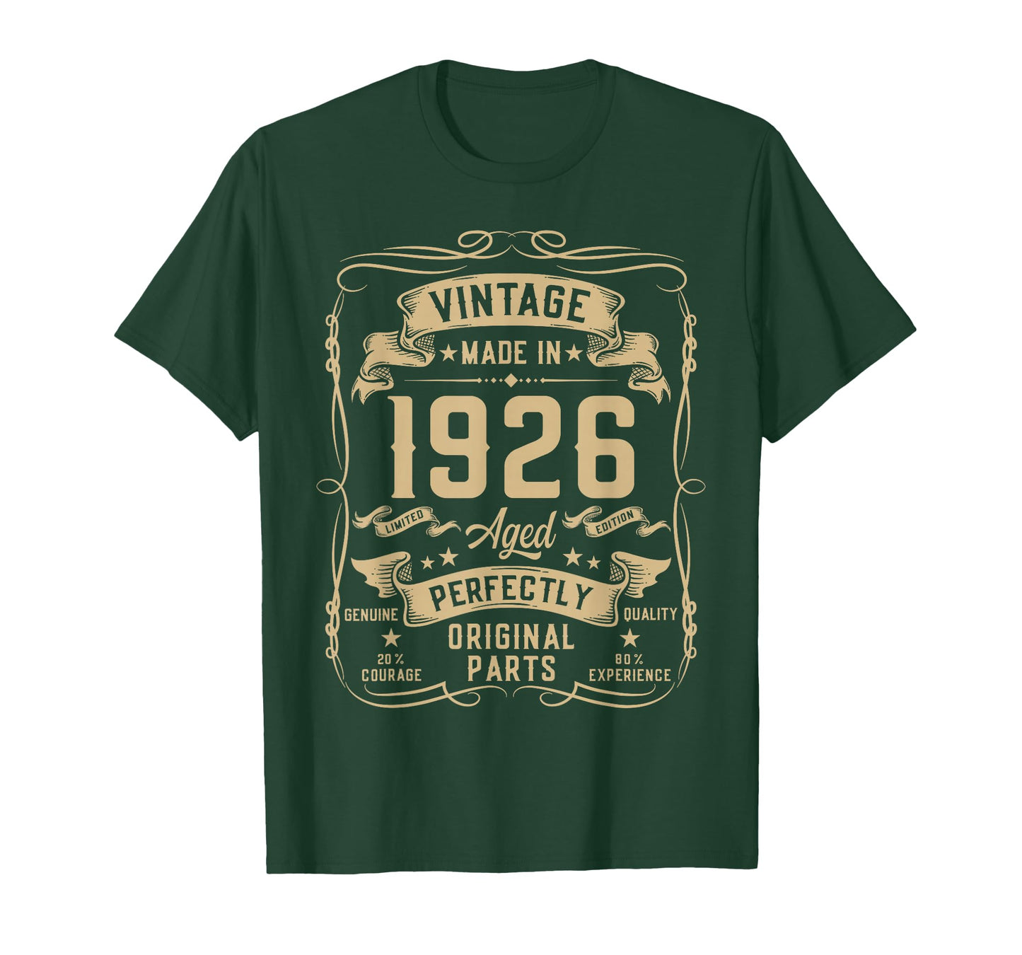 Vintage 1926 100yr 100th Birthday Gifts for Men 100 Year Old T-Shirt