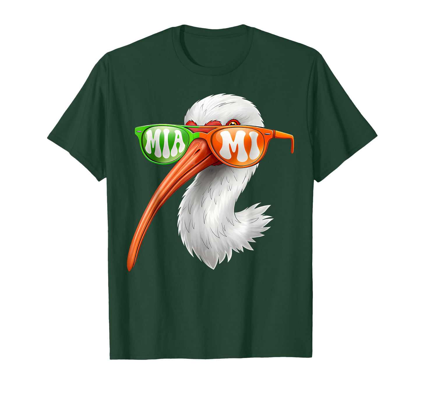 Vintage American White Ibis with Sunglasses for Men Women T-Shirt