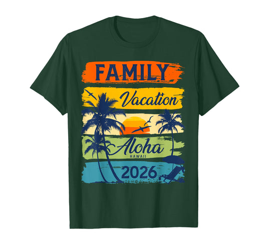 Family Vacation Aloha Hawaii 2026 Matching Family Group T-Shirt