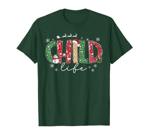 Retro Child Life Specialist Santa Hat Christmas CLS CCLS T-Shirt