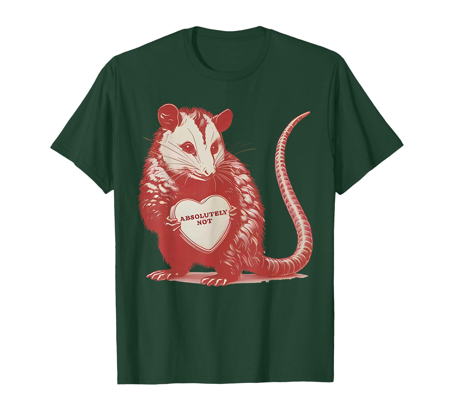 Funny Opossum Absolutely Not Valentine Graphic T-Shirt