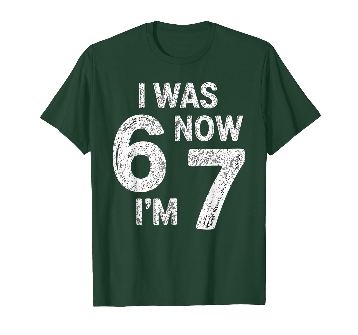 Vintage 7 Year Old Birthday I was 6 Now I'm 7 67 Funny Alpha T-Shirt