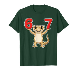 67 Funny Crested Gecko Six Seven 6-7 Meme Gen Z Humor T-Shirt