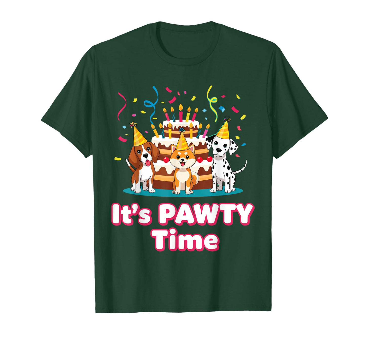 Happy Birthday Dog Shirt for Pet Lovers, Fun It's Pawty Time T-Shirt