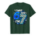 Blue Checkered I was 6 Now I'm 7 Funny 67 Birthday Boy T-Shirt