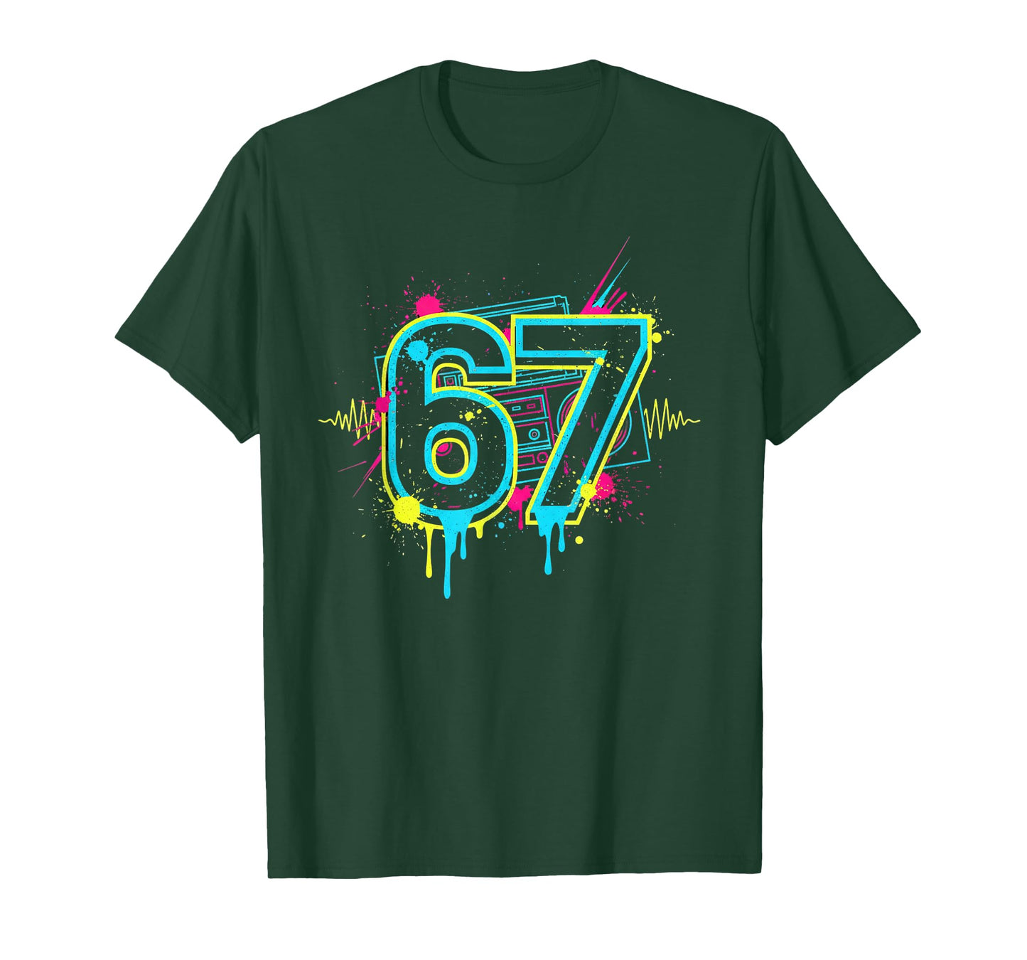 Funny Six Seven 6 7 Meme Graffiti for Men Women Girls T-Shirt