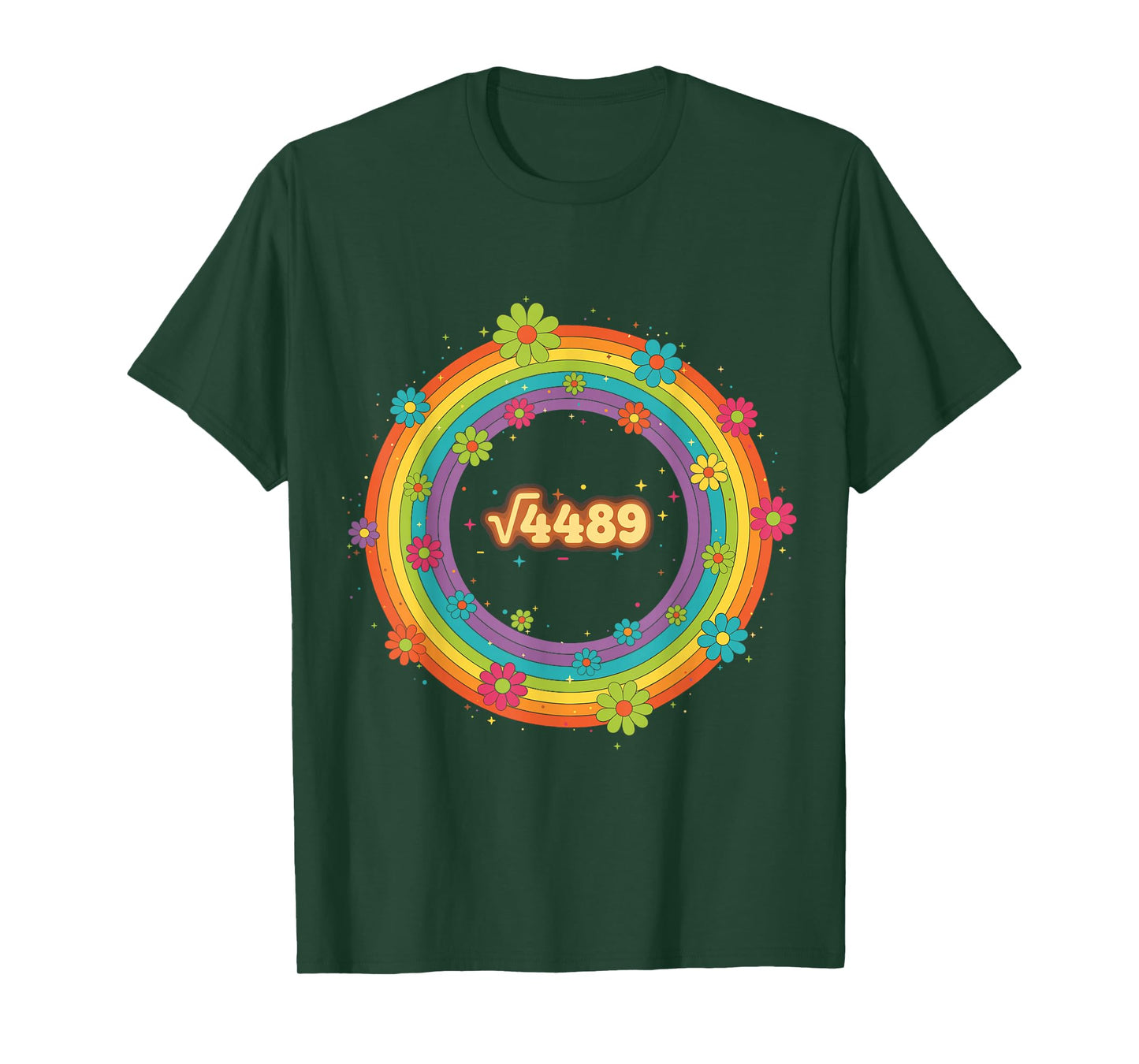67 Meme Square Root 4489 Six Seven Math Teacher Rainbow T-Shirt