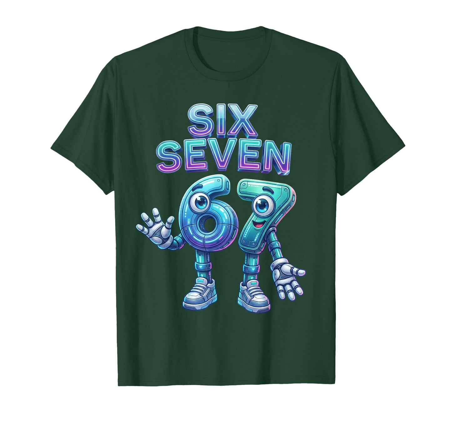 67 Six Seven 6-7 Meme Funny Brainrot 6 7 Boys Teens Kids 67 T-Shirt