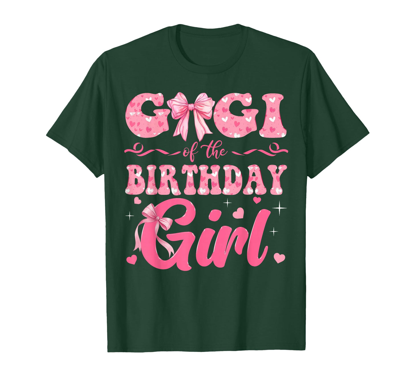Gigi of The Birthday Girl Family Pink Coquette Bow T-Shirt