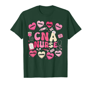 Valentine CNA Nurse Hearts Coquette Pink Women T-Shirt