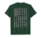 (Art on Back) American USA Flag Patriotic Distressed Graphic T-Shirt