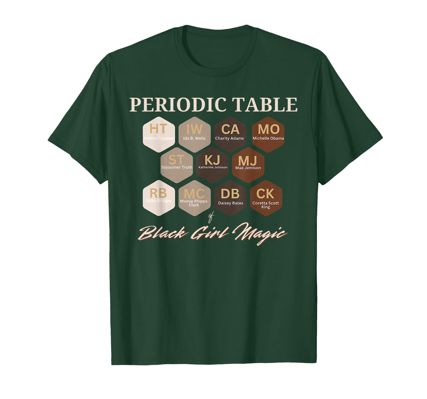 Periodic Table of Black Girl Magic Black History Teacher Kid T-Shirt