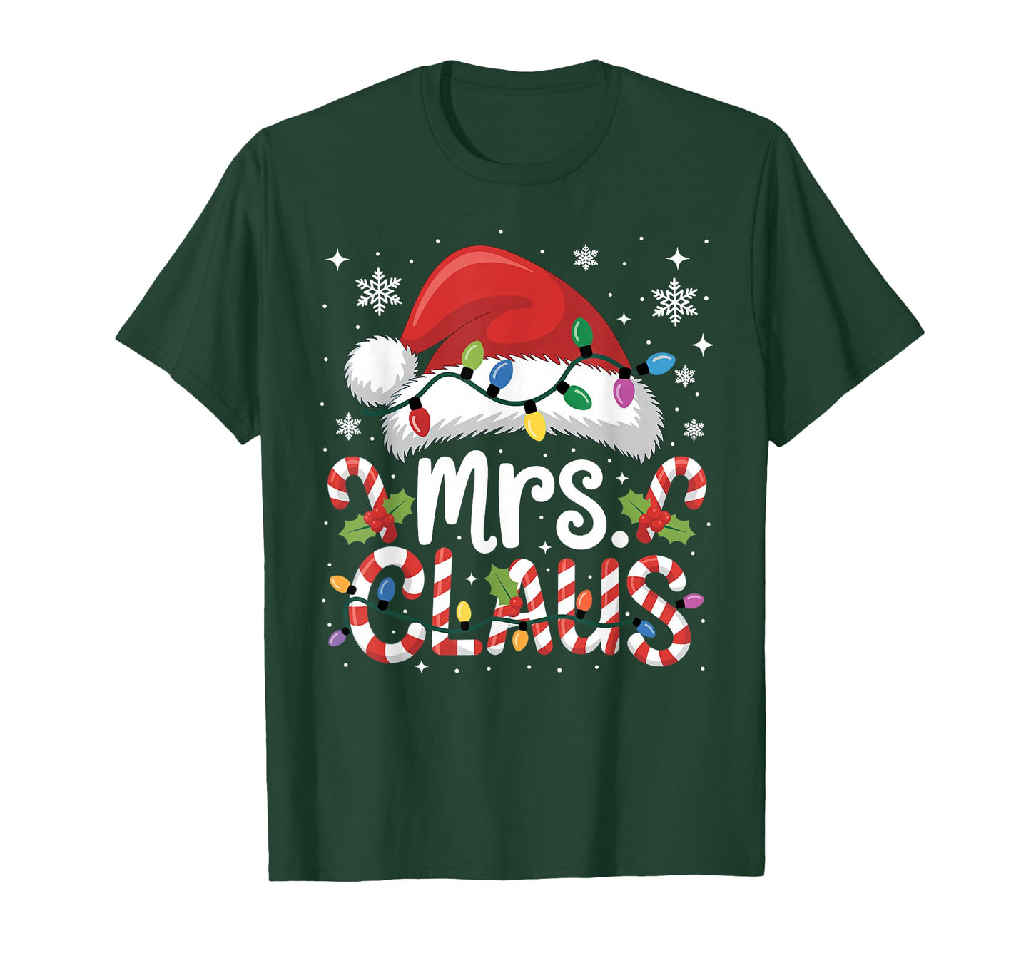 Mr and Mrs Claus Couples Matching Christmas T-Shirt