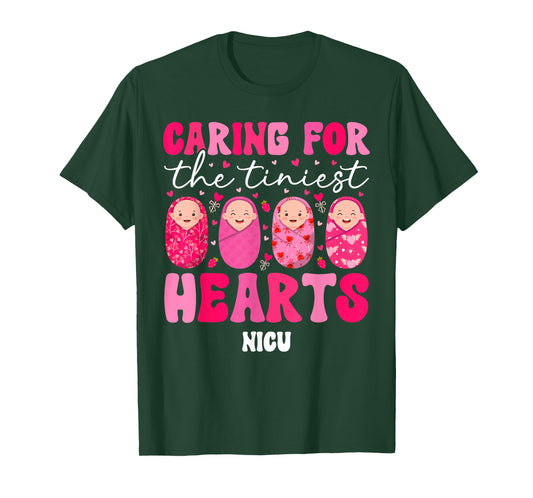 Groovy NICU Valentine NICU Nurse Valentines Day NICU Nursing T-Shirt
