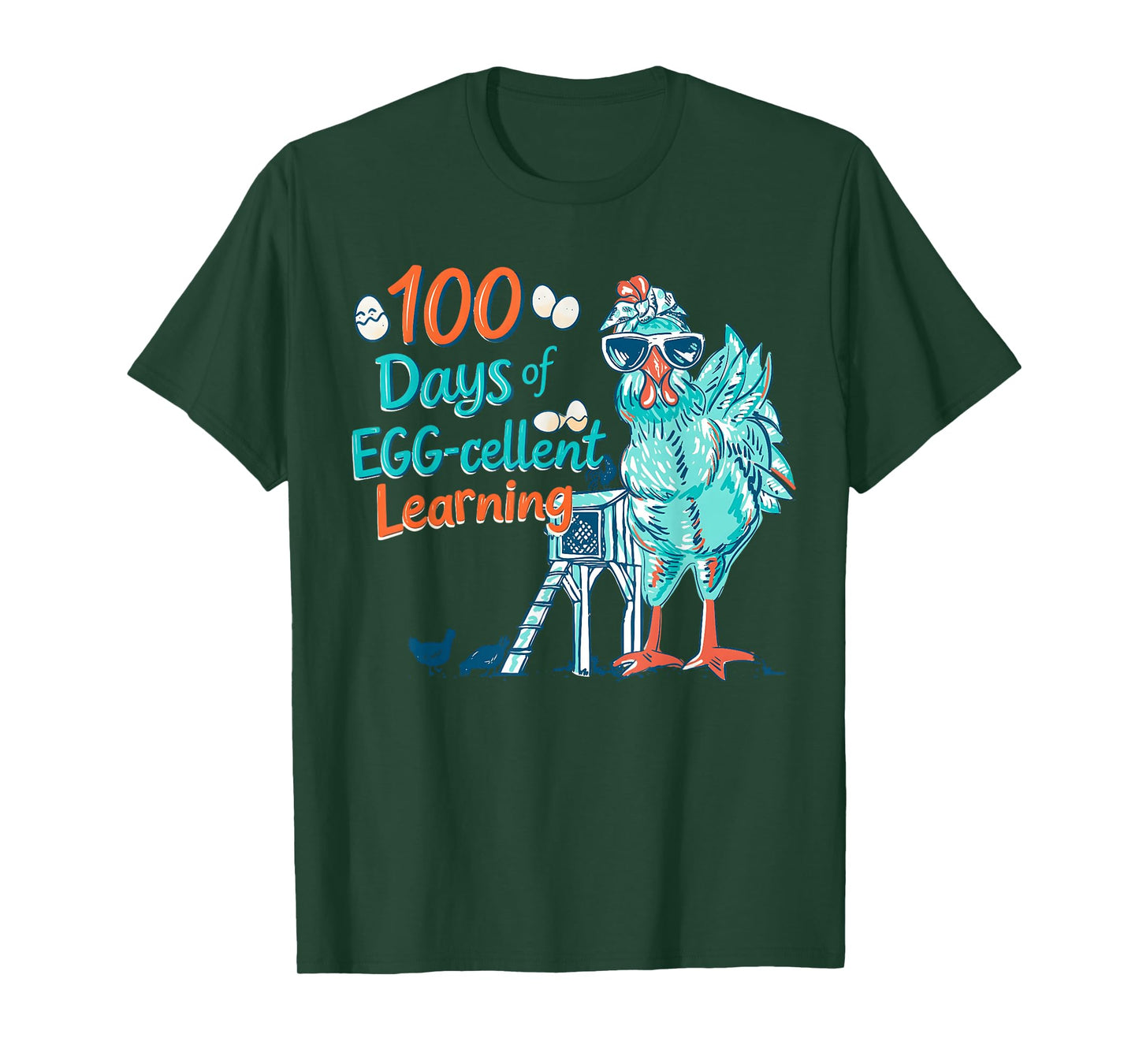 100 Days Egg-stra Smarter Teacher Kids 100th Day of School T-Shirt