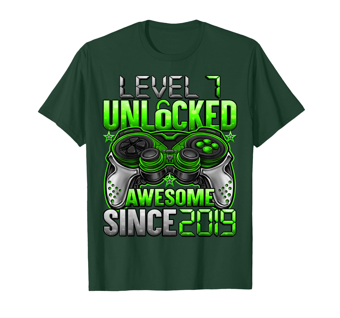 Level 7 Unlocked 7 Year Old Gifts for Boys 7th Birthday Boy T-Shirt