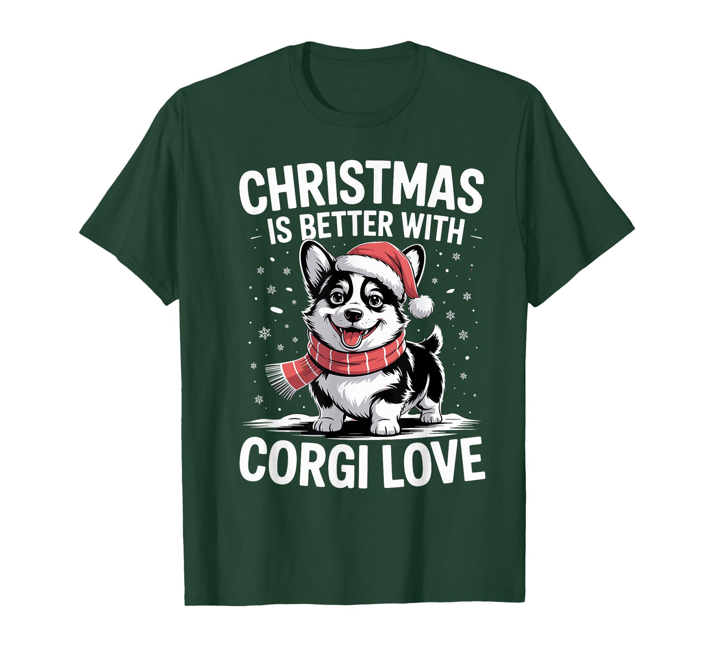 Pembroke Cardigan Christmas is Better with Welsh Corgi Love T-Shirt