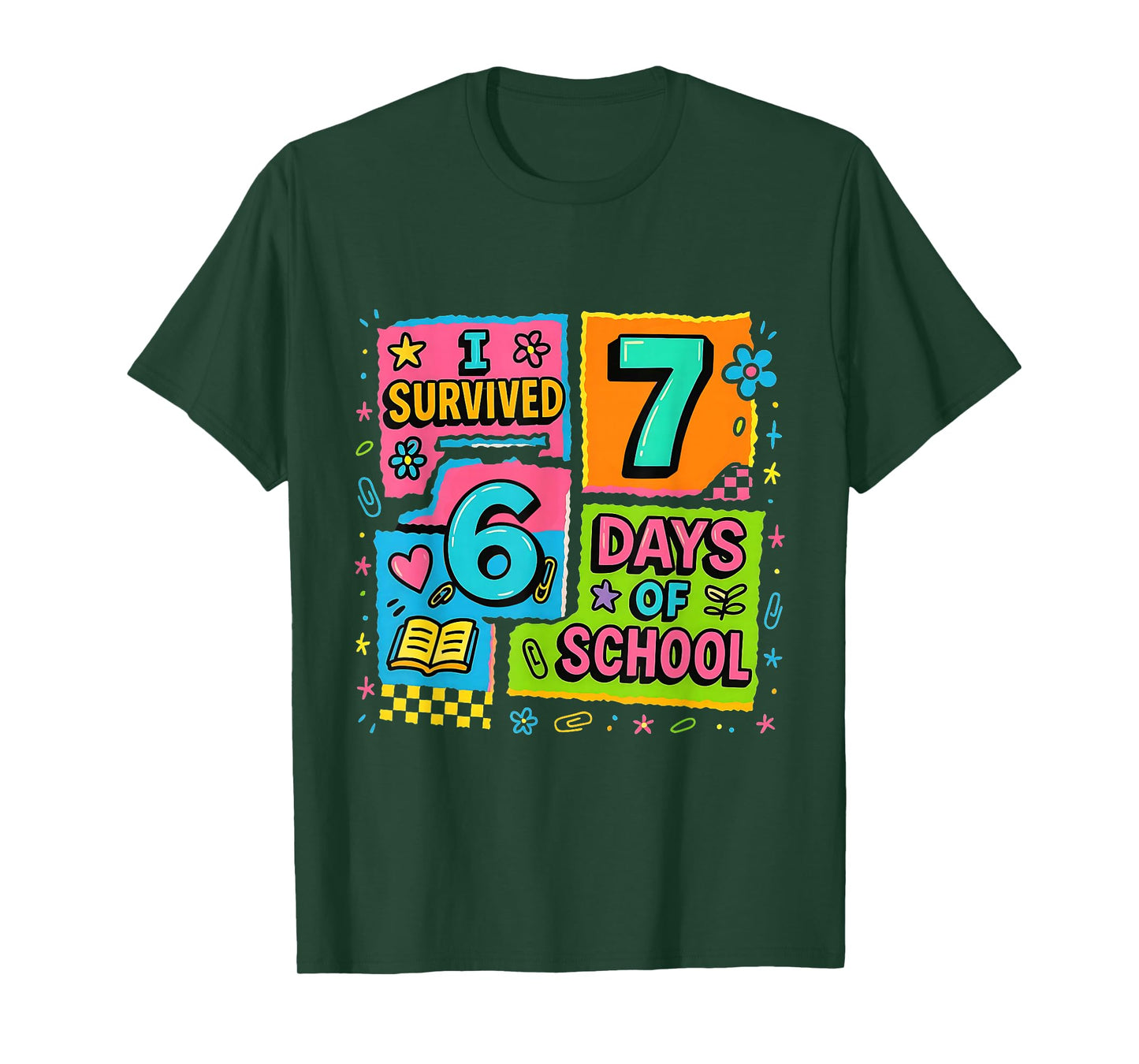 I Survived 67 Days of School Colorful Funny Meme Design T-Shirt