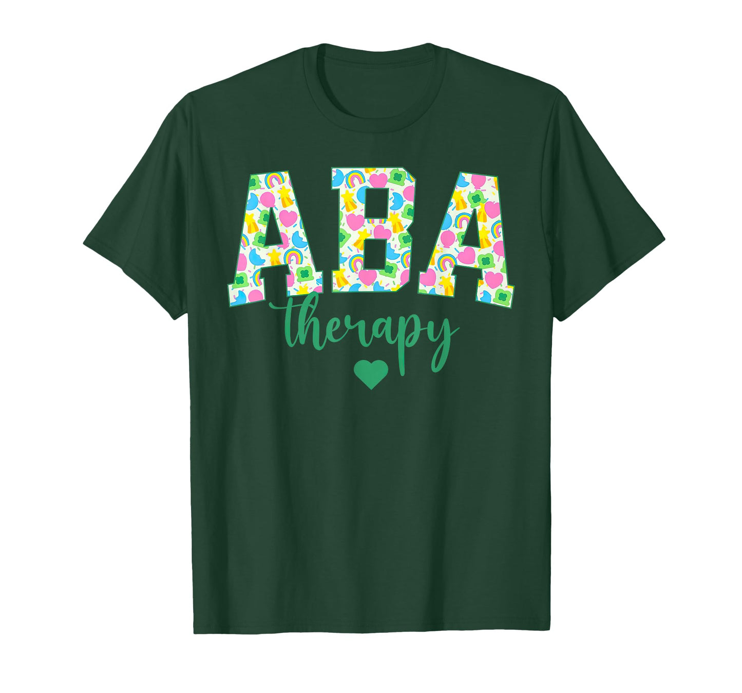 ABA Therapy Lucky Shamrock St Patrick RBT Behavior Therapist T-Shirt