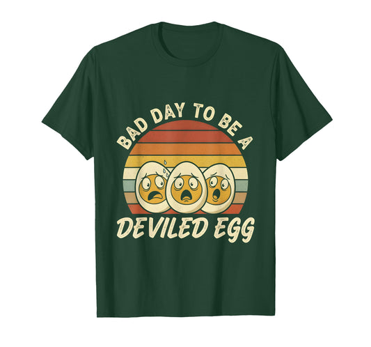 Retro Funny Thanksgiving Bad Day to Be a Deviled Egg T-Shirt