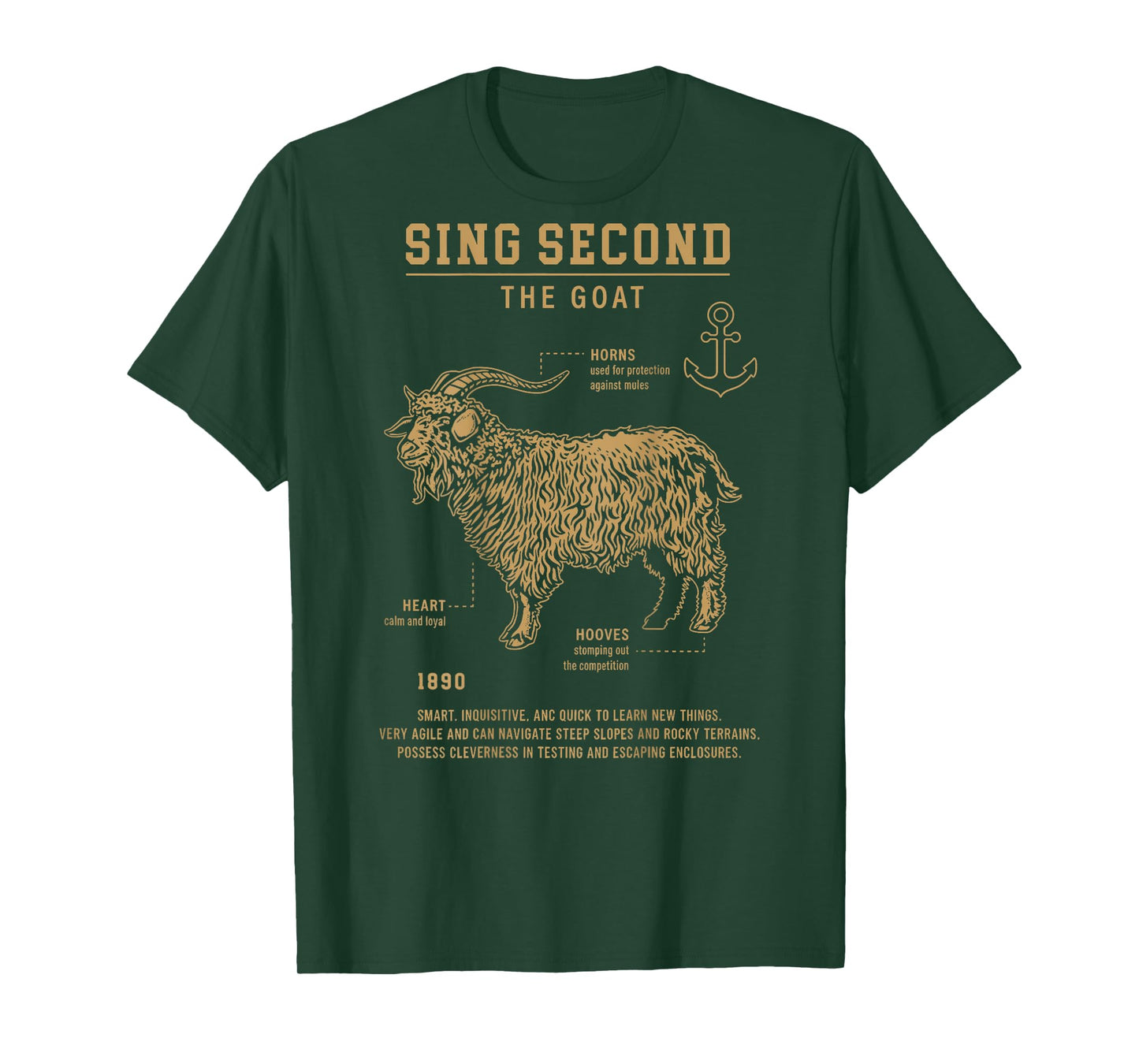 Sing Second The Goat (on Back) T-Shirt