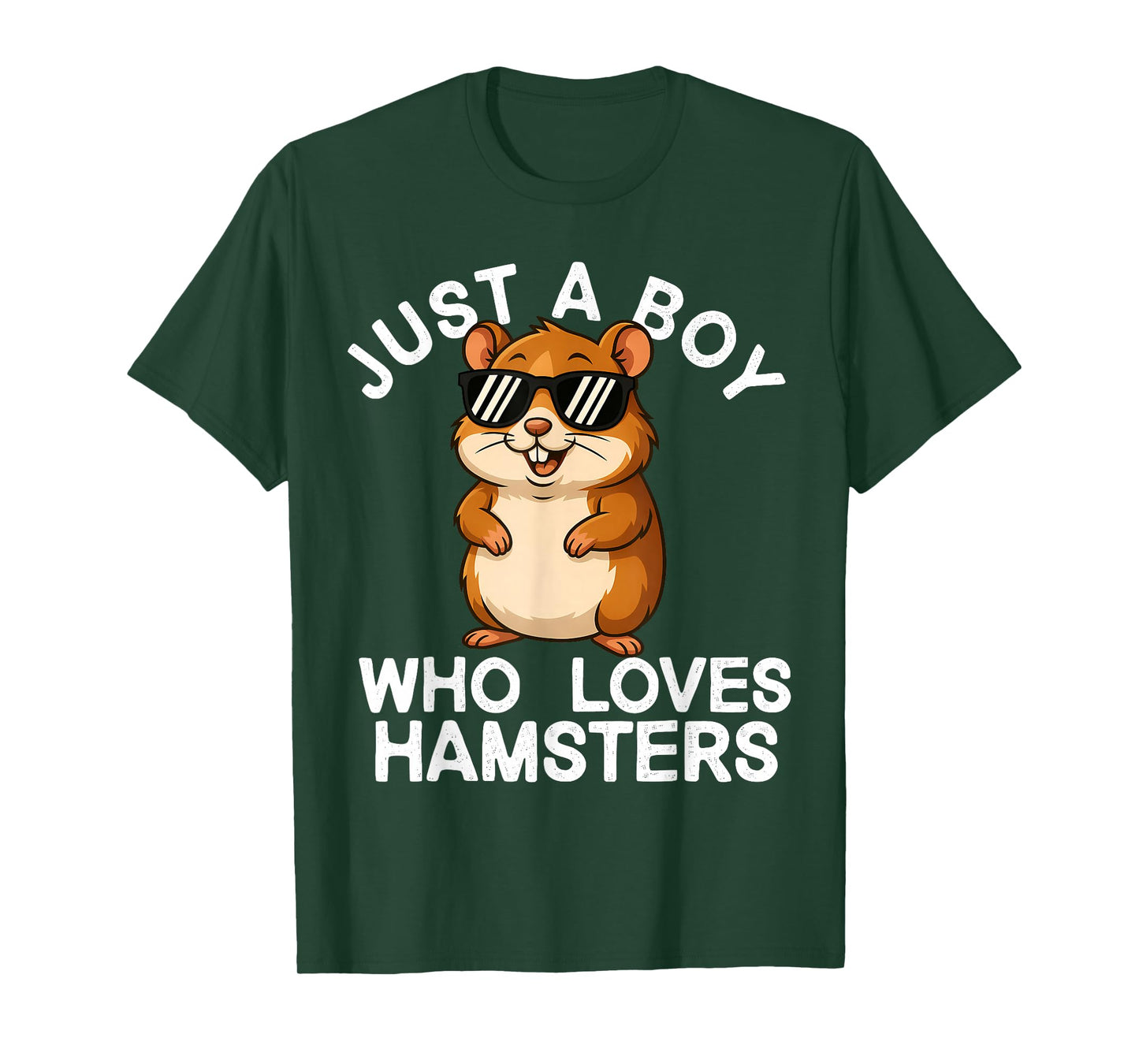 Just A Boy Who Loves Hamsters Sunglasses Boys Hamster Lover T-Shirt