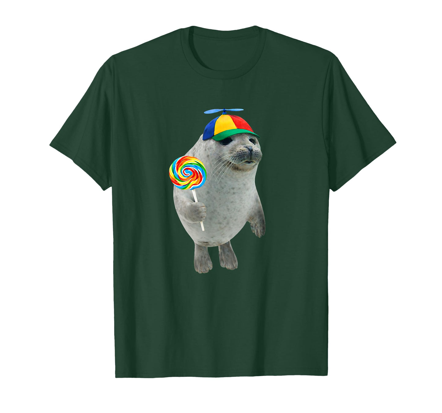 Silly Seal with Lollipop Meme T-Shirt