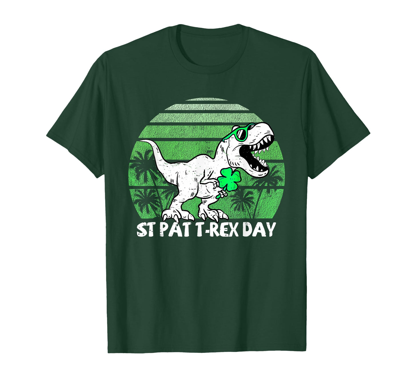 Happy St Pat Trex Day Dino St Patricks Day Toddler Boys Kids T-Shirt