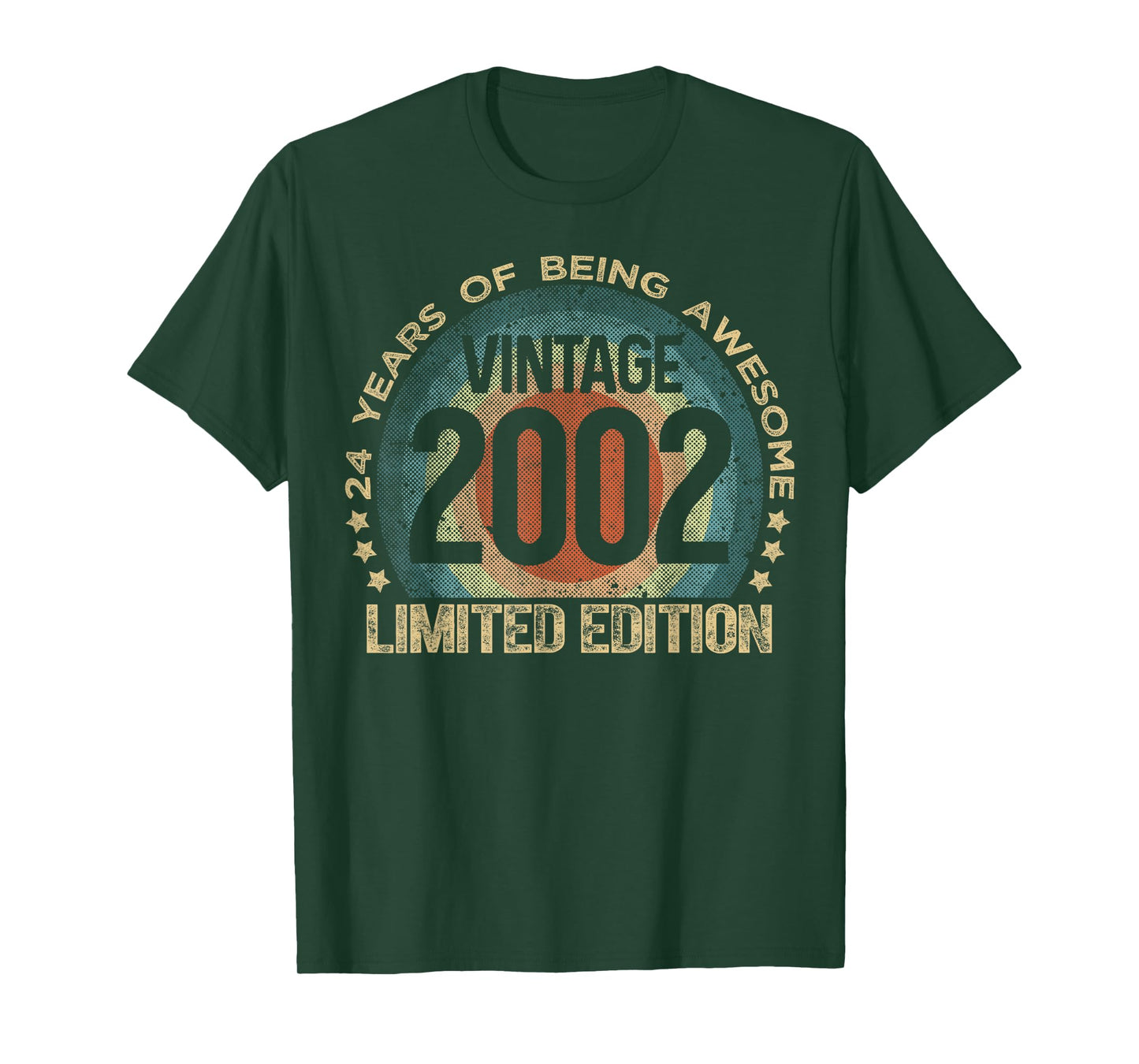 24 Year Old Gifts Vintage 2002 Limited Edition 24th Birthday T-Shirt