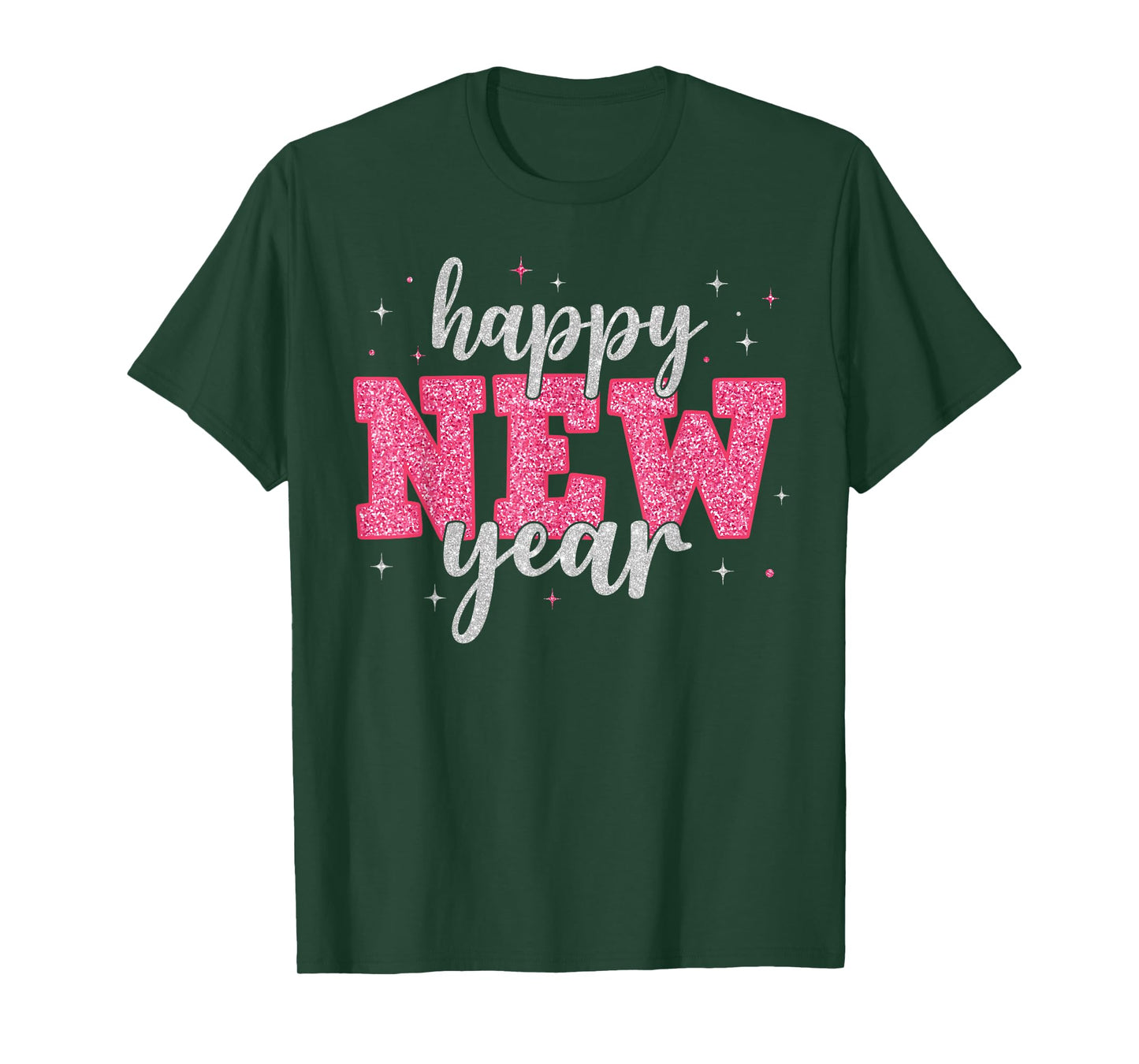 Retro Pink Happy New Year New Year's Eve 2026 Girl Women T-Shirt