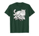 Funny Cat On Chessboard Knocking Over Pieces Chess Player T-Shirt