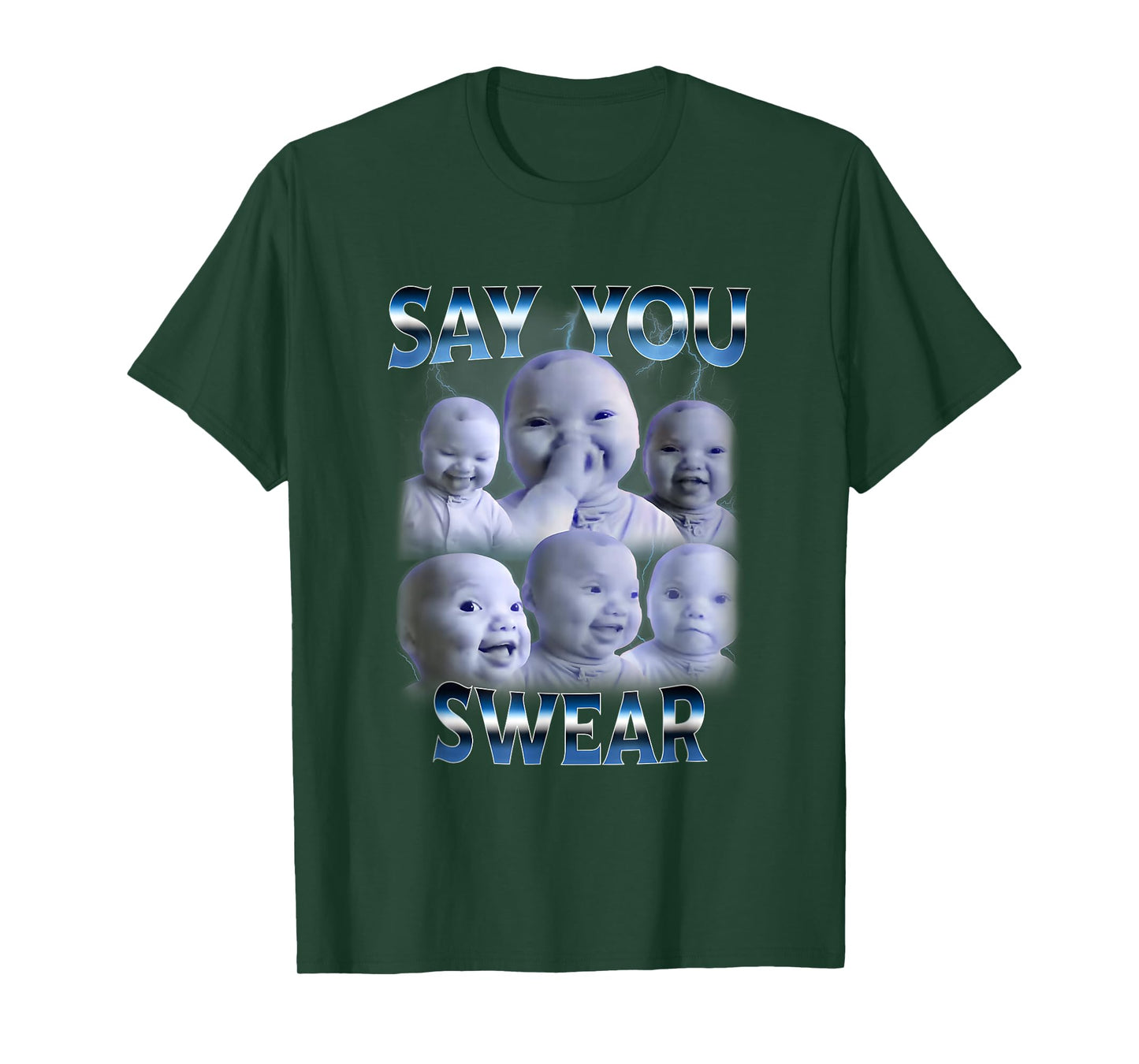 Say You Swear Ai Niche Baby Holding Back Laugh Genz T-Shirt