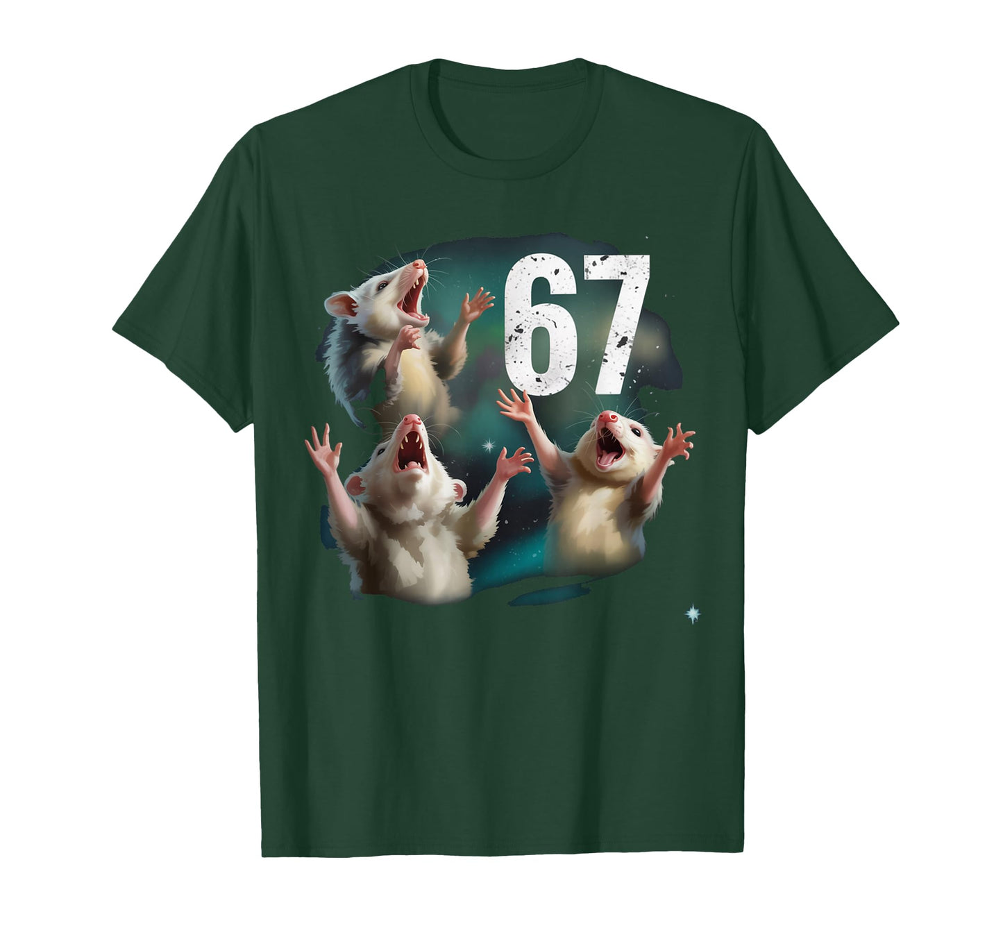67 Possum Howling at The Moon 67 T-Shirt 6 7 Halloween 67 T-Shirt