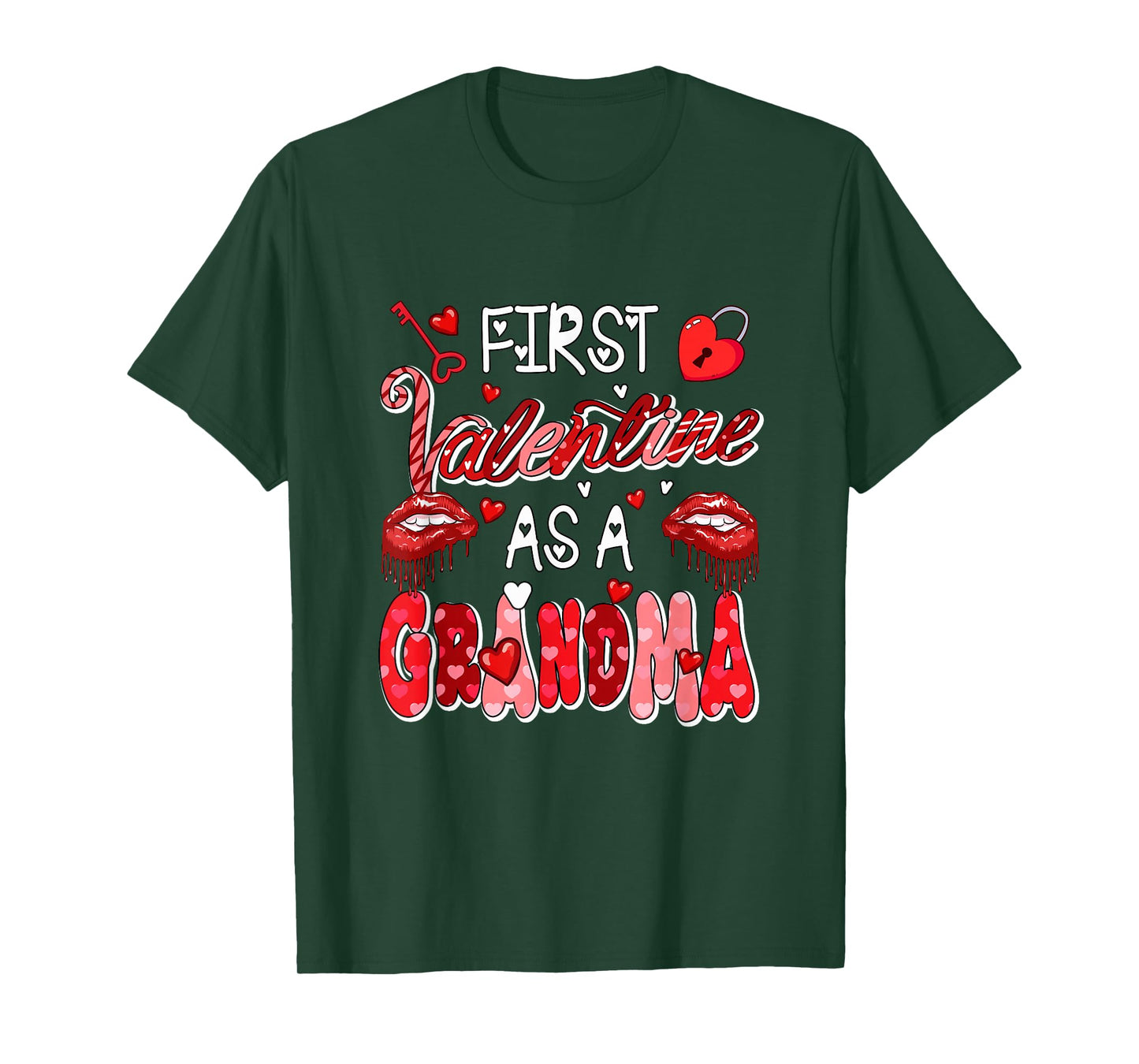 First Valentine As A Grandma Family Proud Expecting New Baby T-Shirt