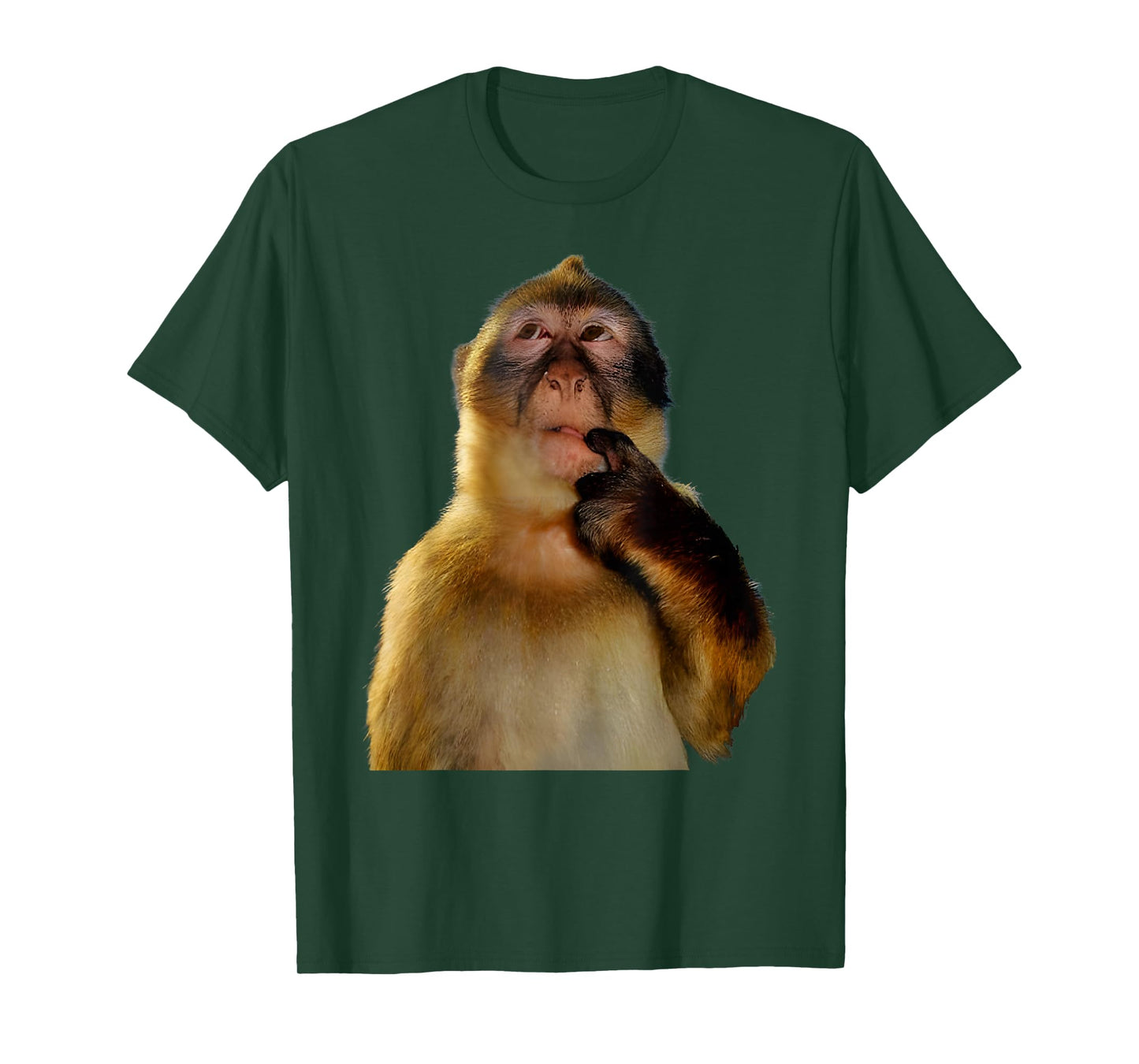 Thinking Monkey Funny Meme Cute Gen Alpha T-Shirt