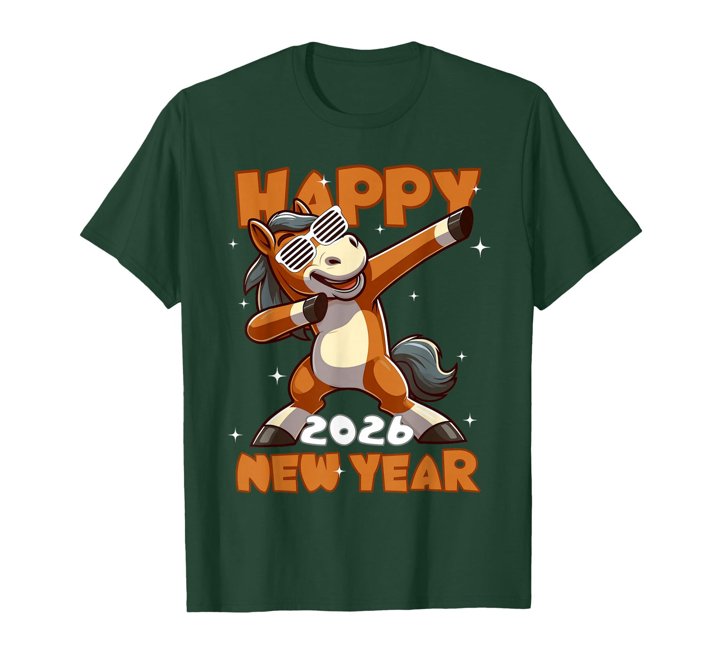 Funny Dabbing Horse Happy Lunar New Year 2026 Year of Horse T-Shirt