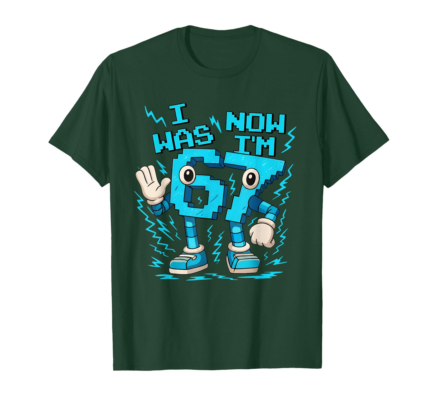 I was 6 Now I'm 7 Six Seven 7 Years Old Birthday Brainrot T-Shirt
