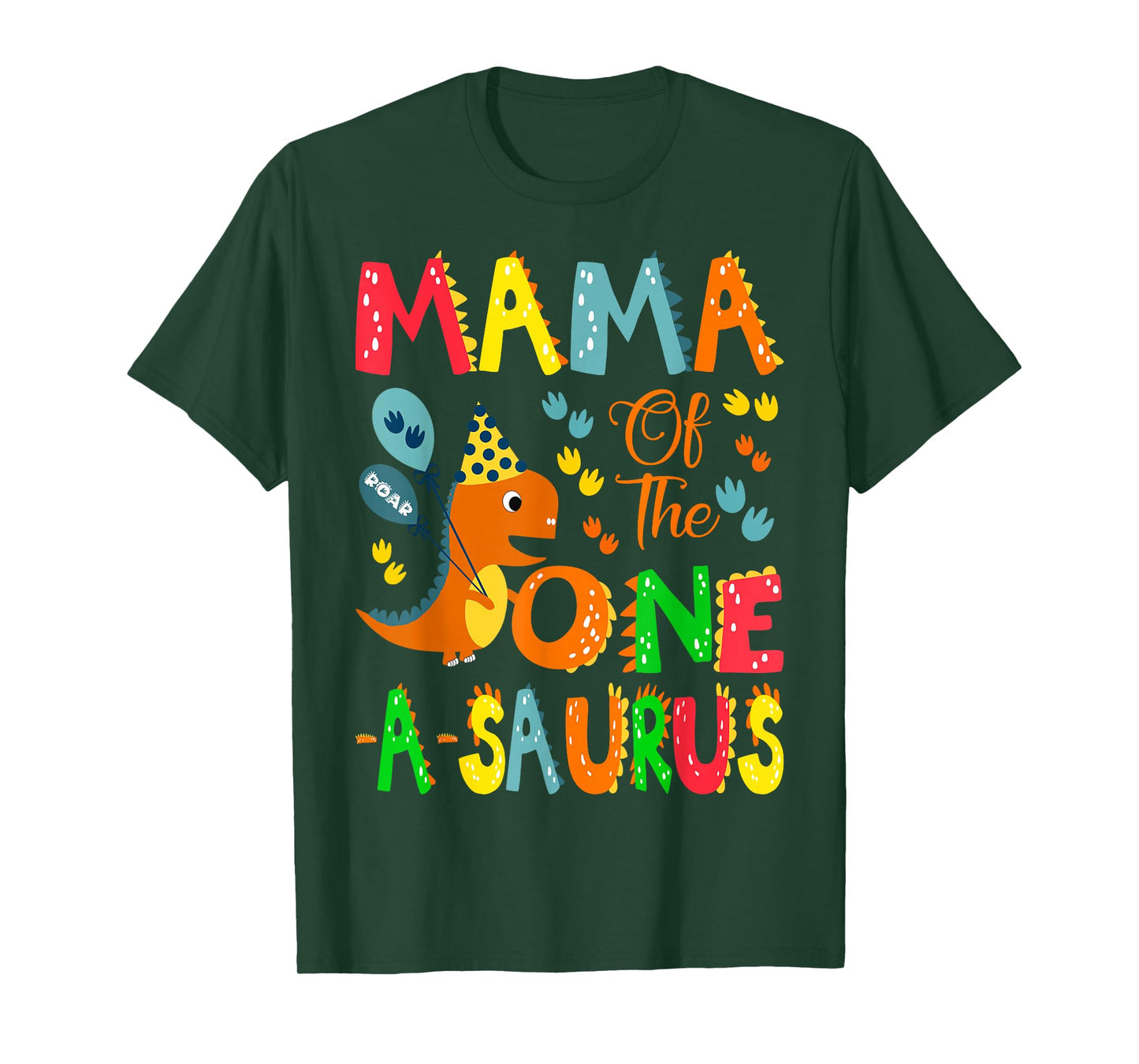 Mama of The One-A-Saurus 1st Birthday Boy Dinosaur Lover T-Shirt