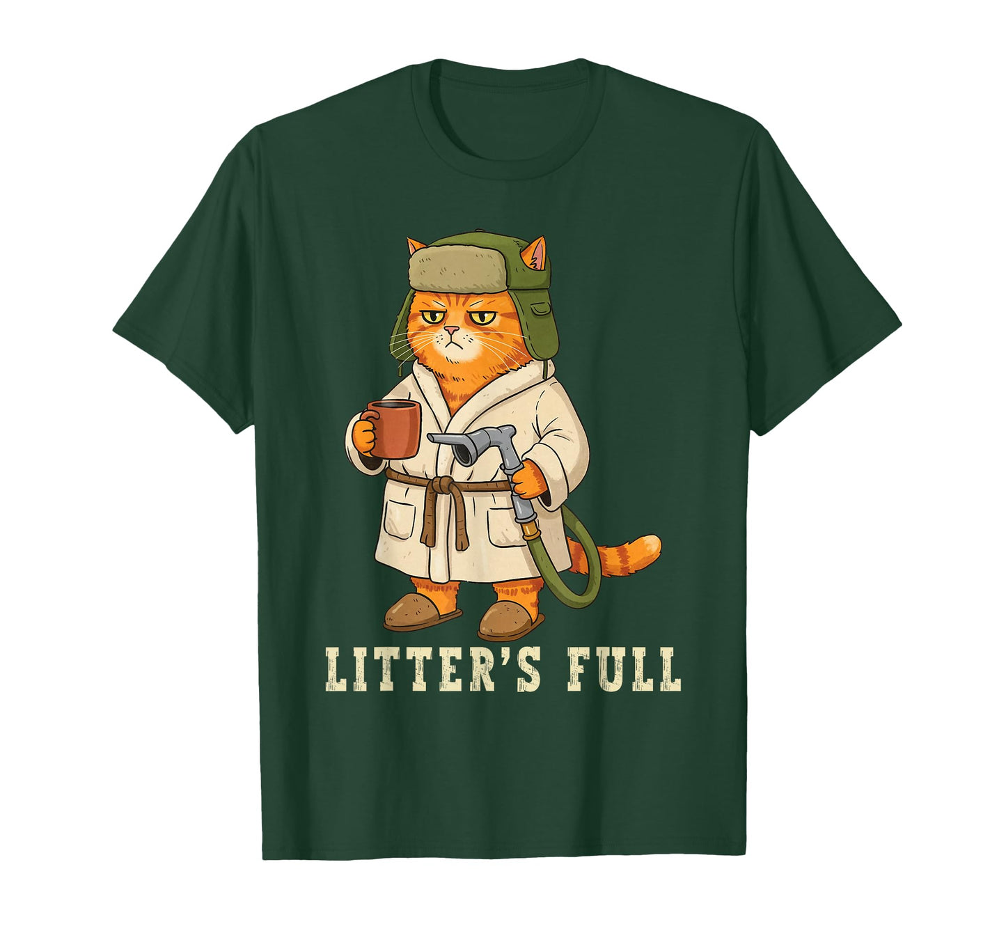 Litter’s Full Funny Cat Christmas Grumpy for Cat Lovers T-Shirt